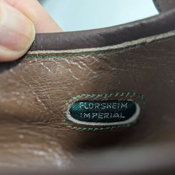 Florsheim Imperial Men Brown Leather Dress Horsebit Loafers Shoes Sz 9 Vintage main image 4